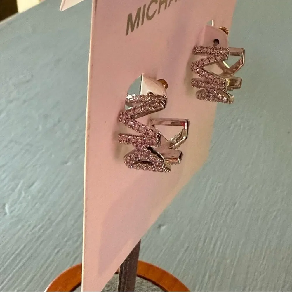 Michael Kors MK Bling Hoop Earrings NEW